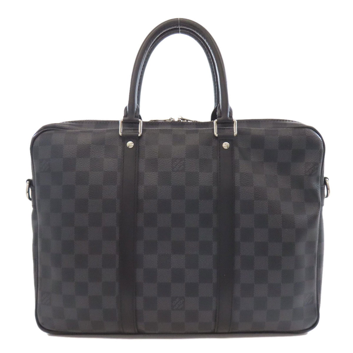 LOUIS VUITTON Business bag Damier canvas gray Porto Documan Voyage PM
