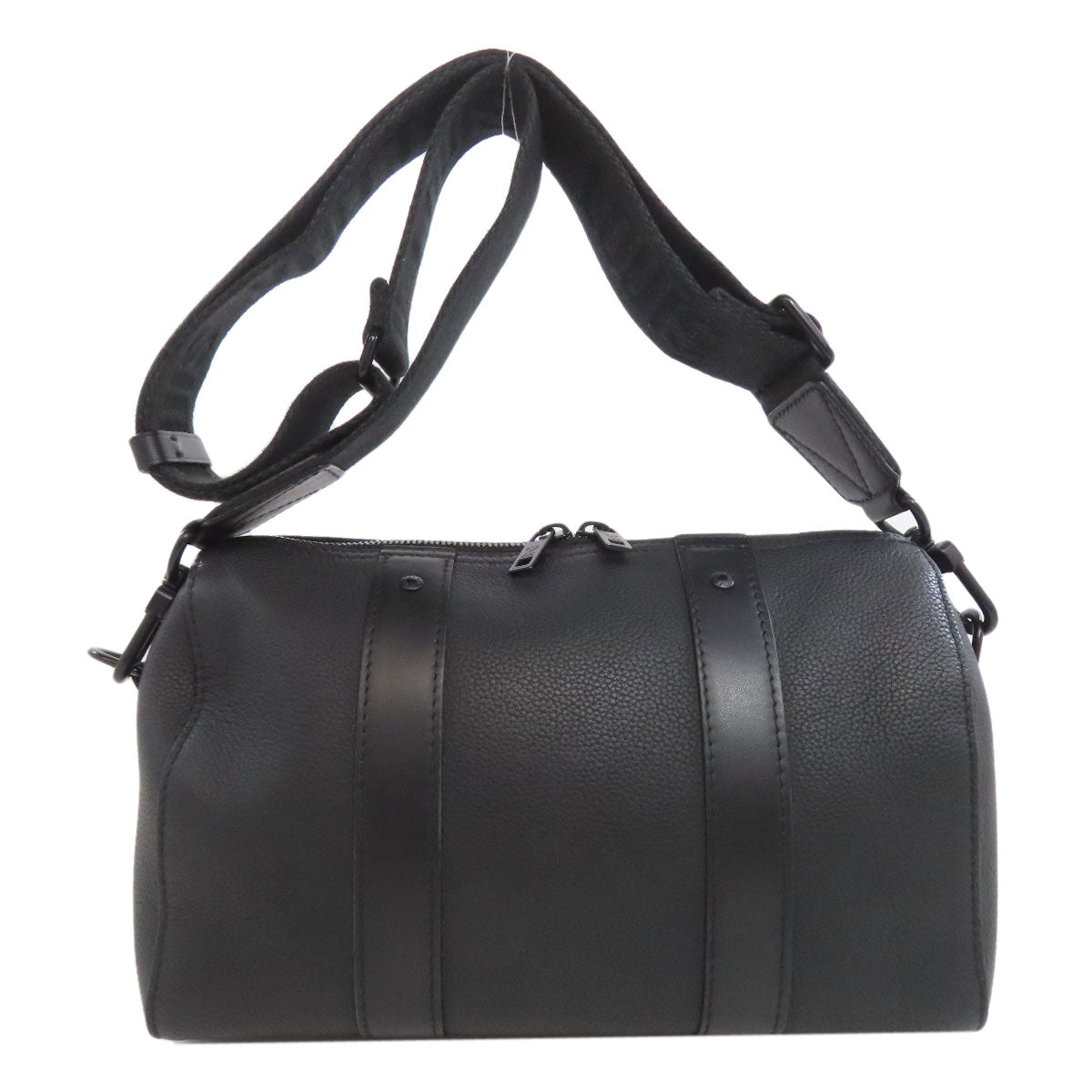 LOUIS VUITTON Shoulder Bag Calfskin black Keepall S Aerogram
