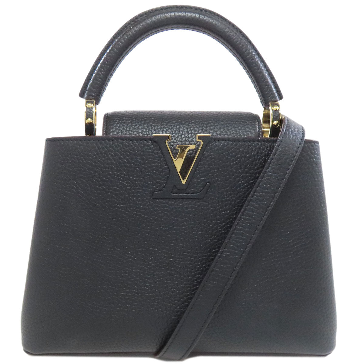 LOUIS VUITTON Handbag Calfskin black Capusine BB