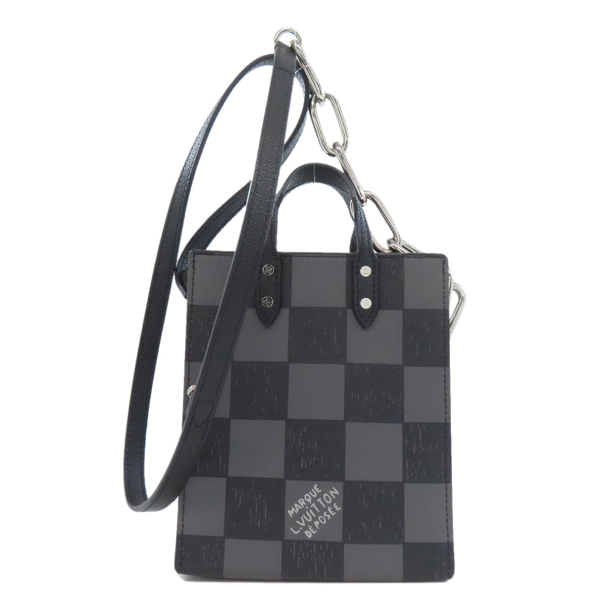 Luxury Women's Tote Bag | LOUIS VUITTON Handbag Damier canvas black Damier Checkerboard Sac PlatXS