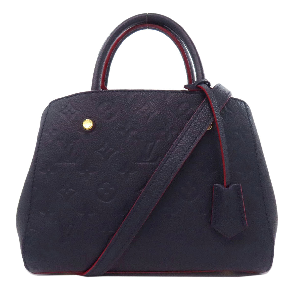 LOUIS VUITTON Handbag Ann Platt Navy Montaigne BB