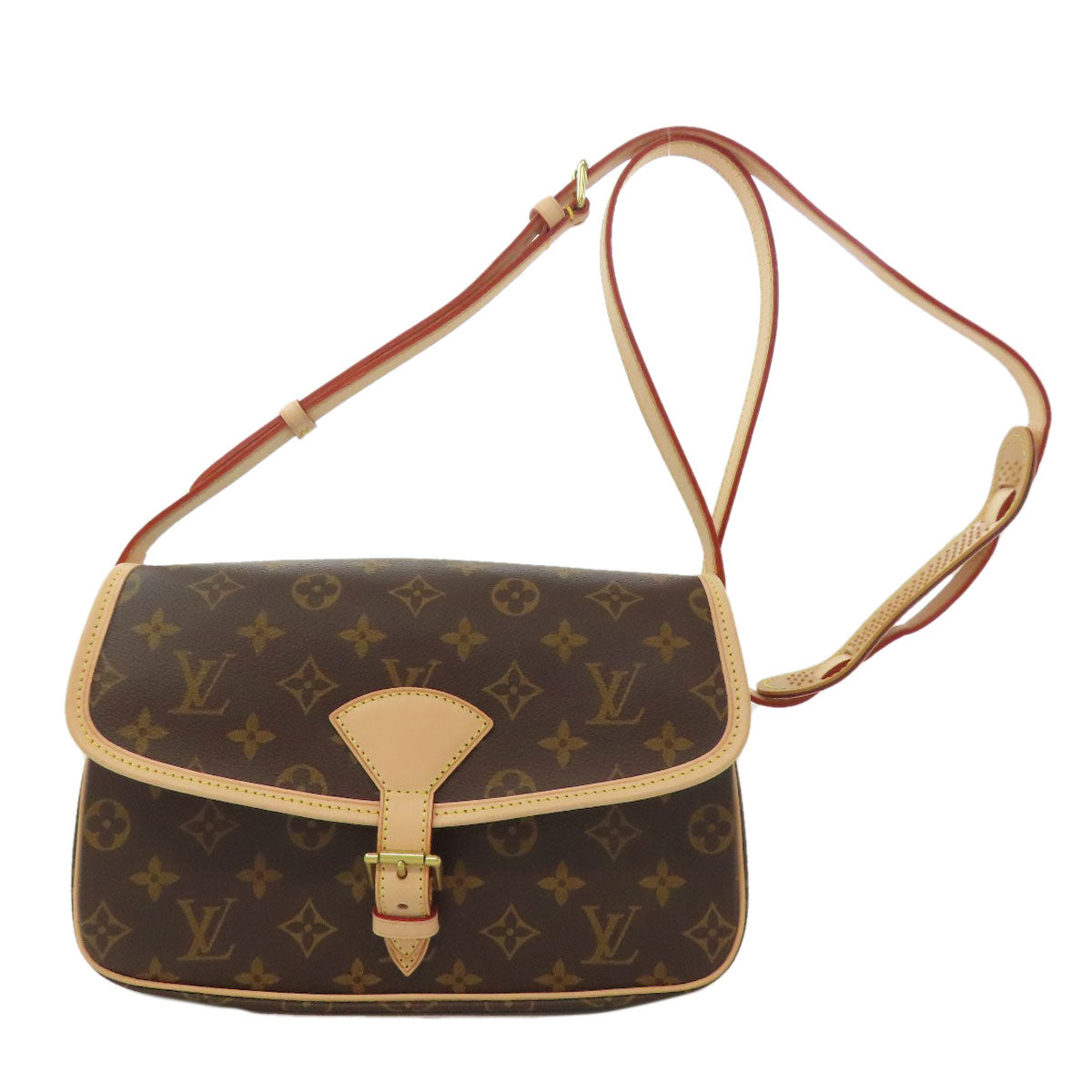 LOUIS VUITTON Shoulder Bag Monogram canvas Brown Sologne