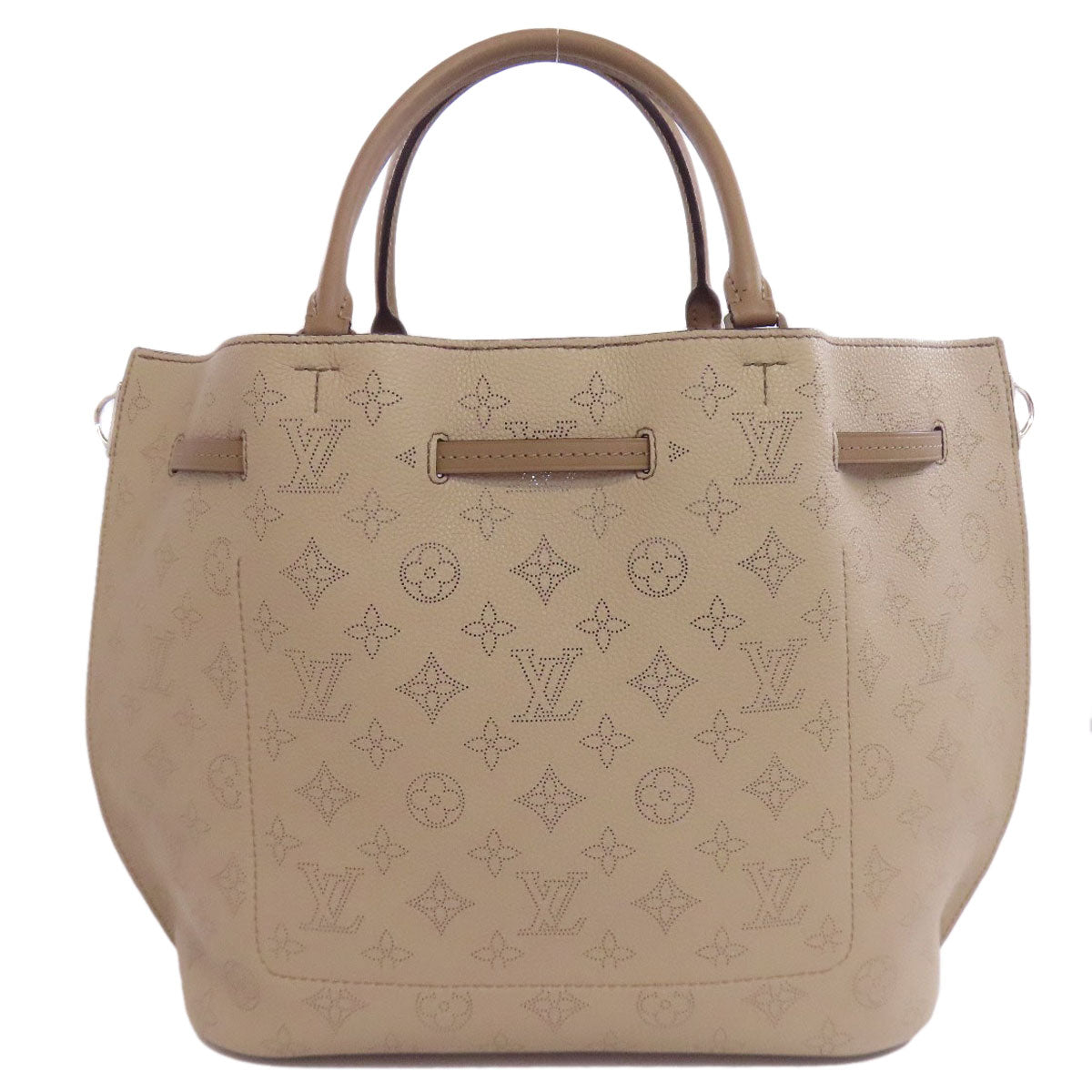 LOUIS VUITTON Handbag Mahina leather beige Giroratta