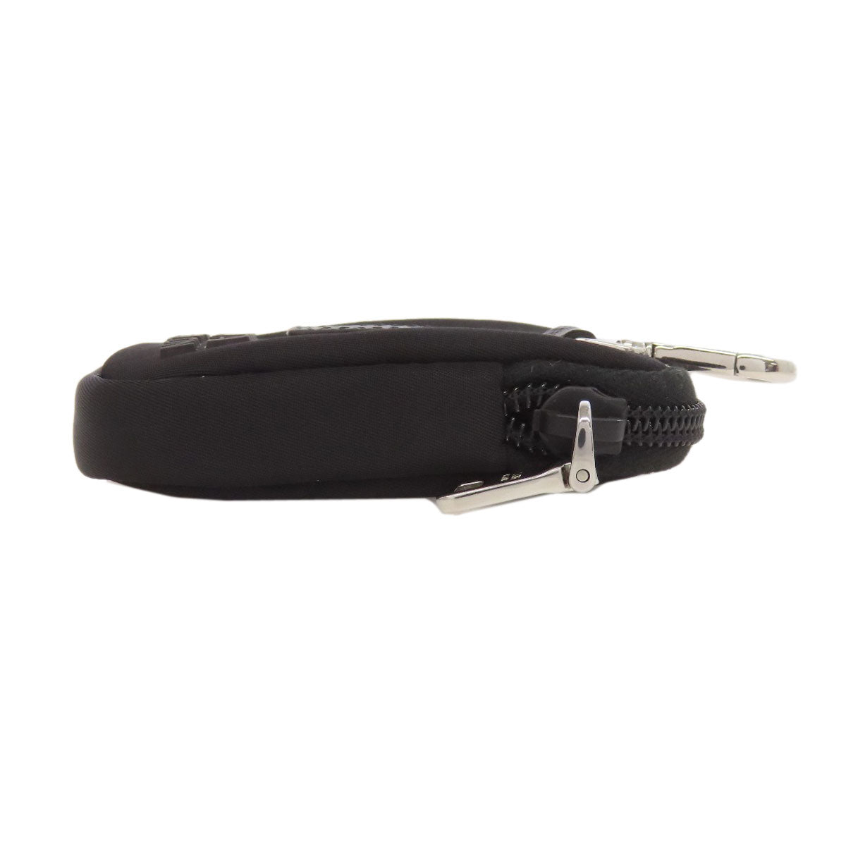 PRADA Accessory pouch Nylon black Logo Metal Mini Pouch RE NYLON