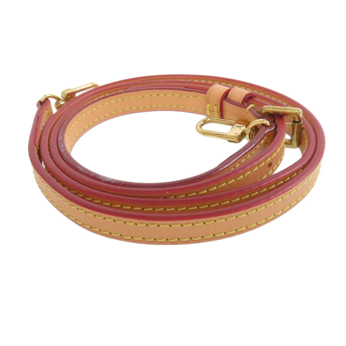 LOUIS VUITTON Shoulder strap leather Brown Nume leather