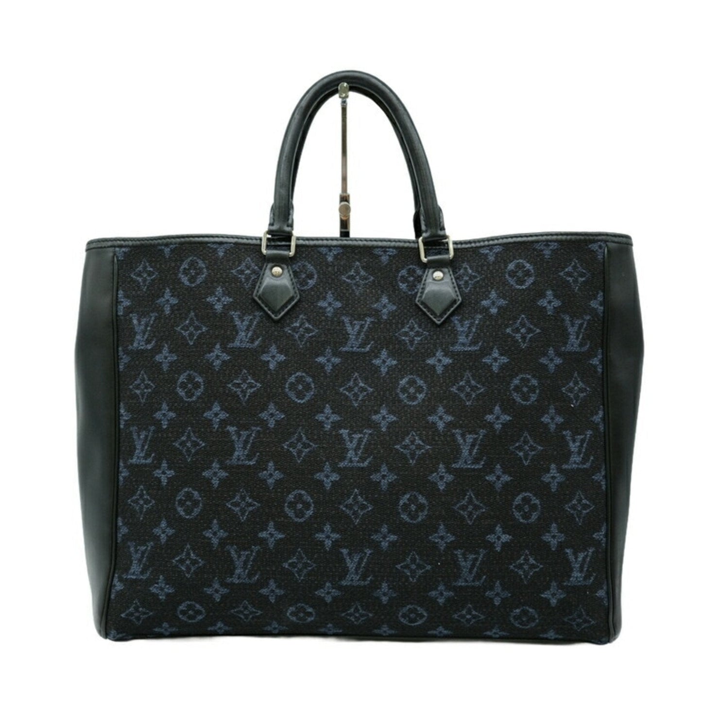 Louis Vuitton Navy Monogram Leather Handbag Tote Bag