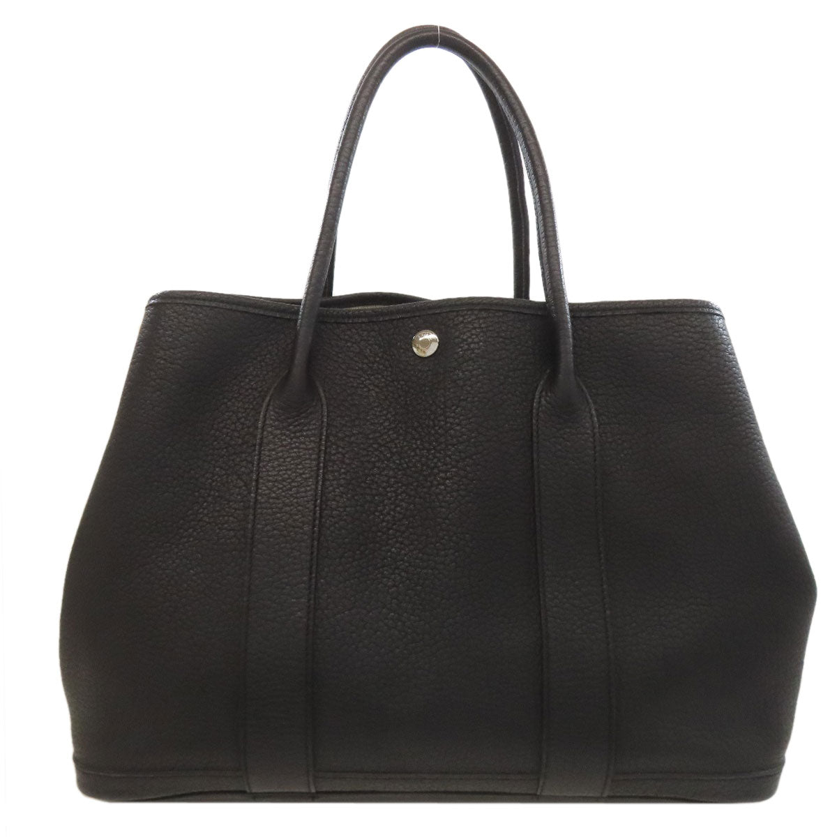 HERMES Tote Bag Negonda black Garden Party PM SilverMetal