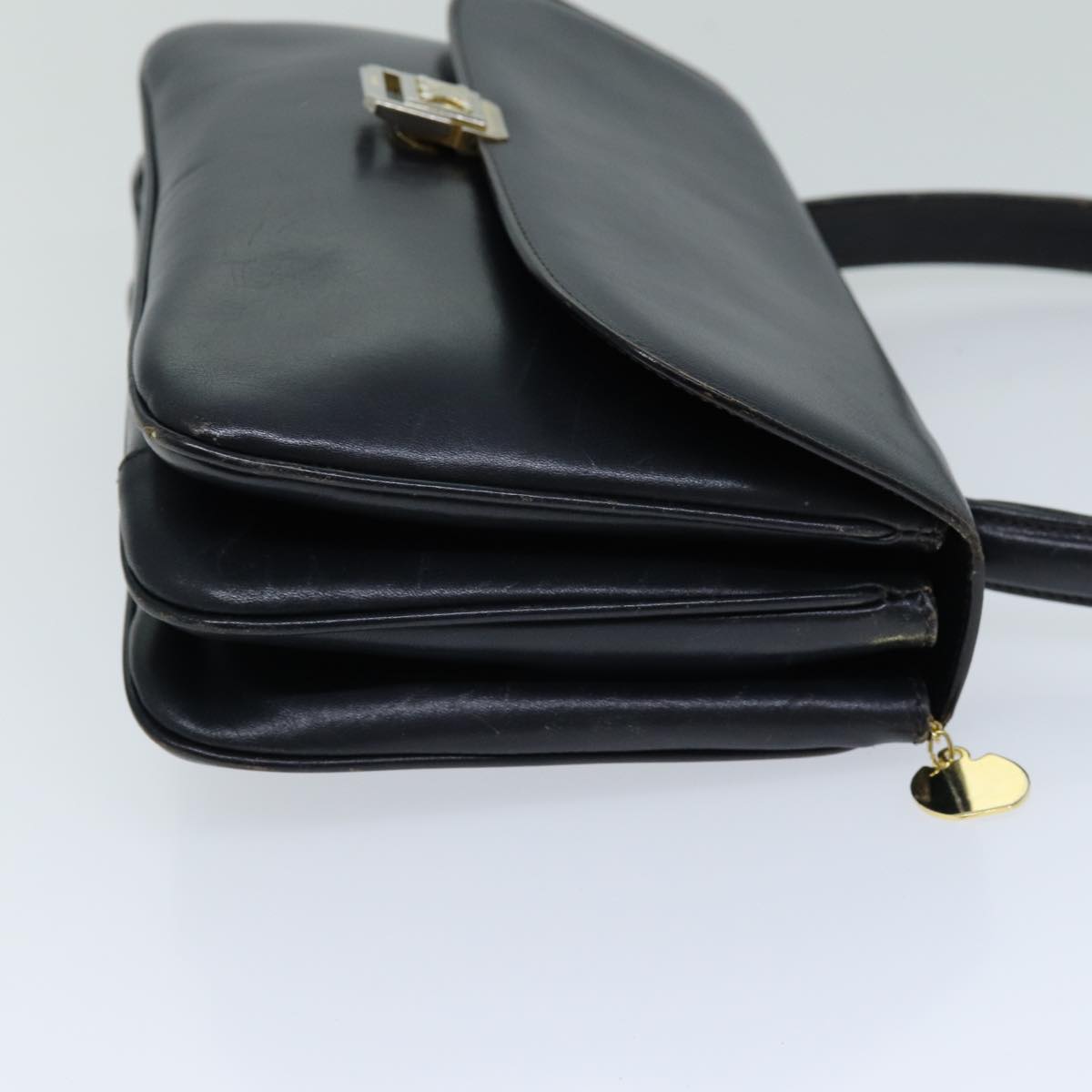 Luxury CELINE Hand Bag Leather Navy 76089