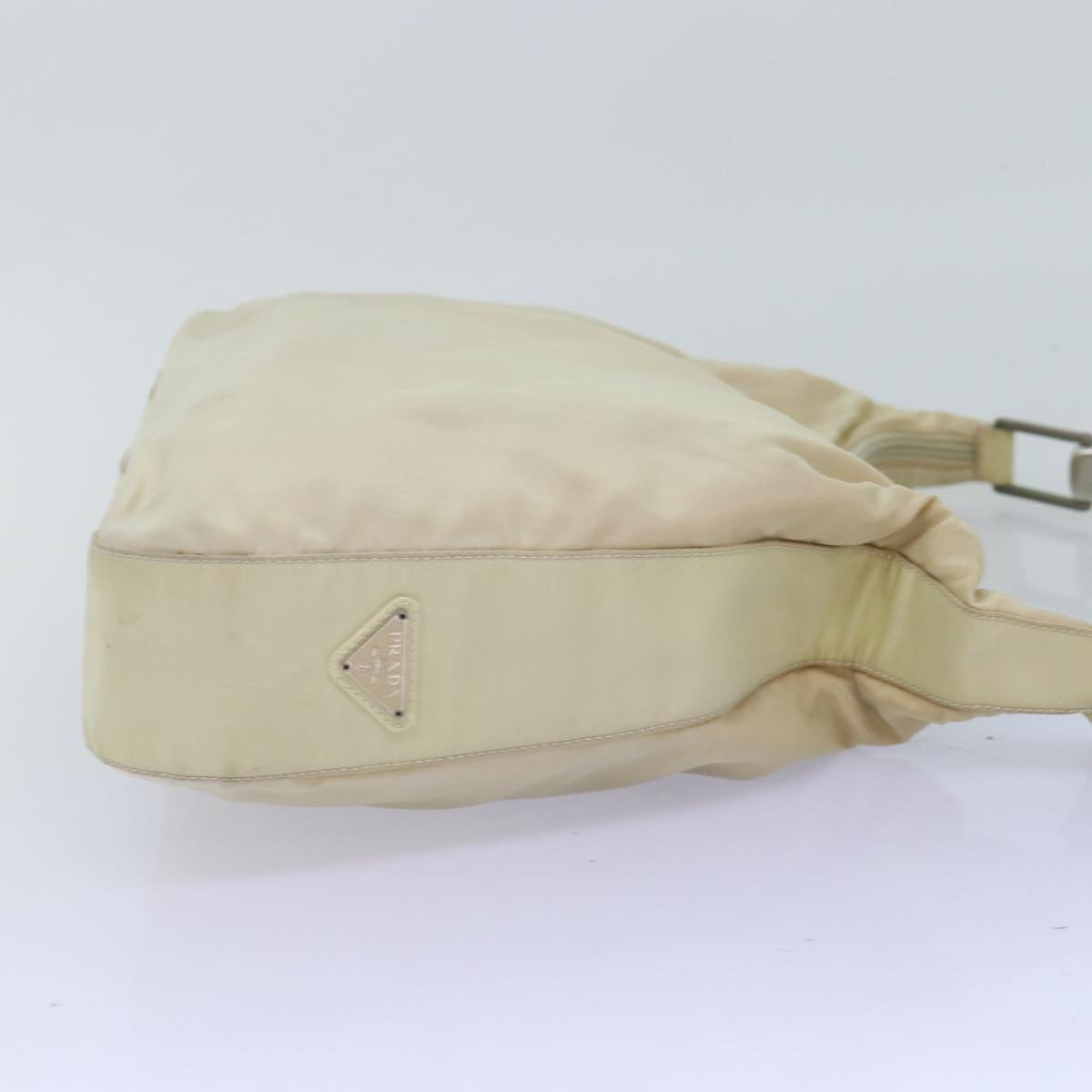 PRADA Shoulder Bag Nylon Beige Auth 76122