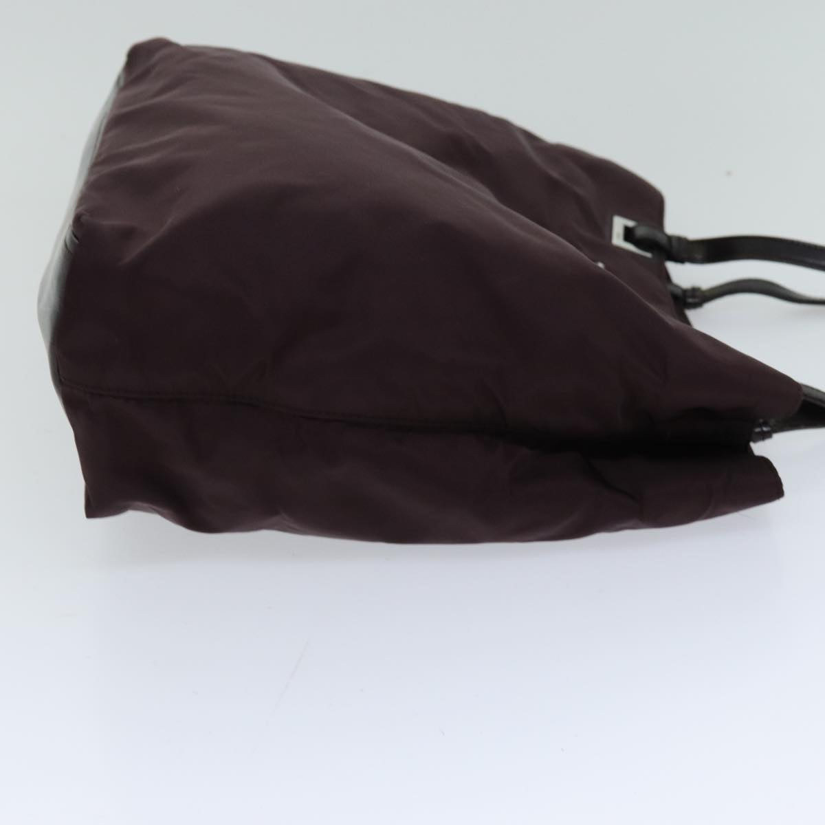 PRADA Tote Bag Nylon Bordeaux Auth 76127