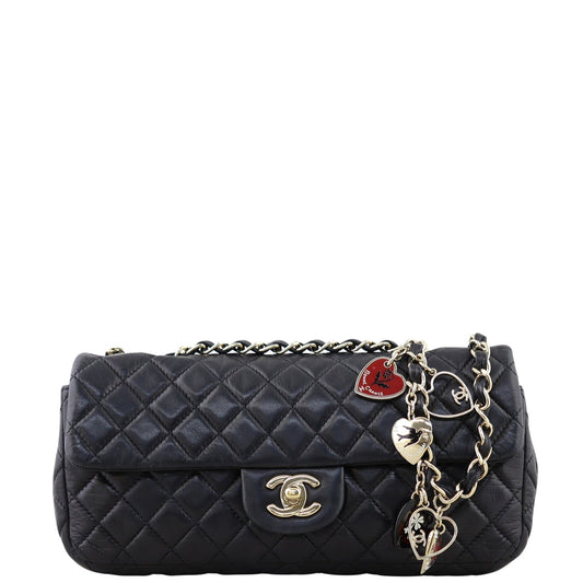 Chanel East West Valentine Flap Bag