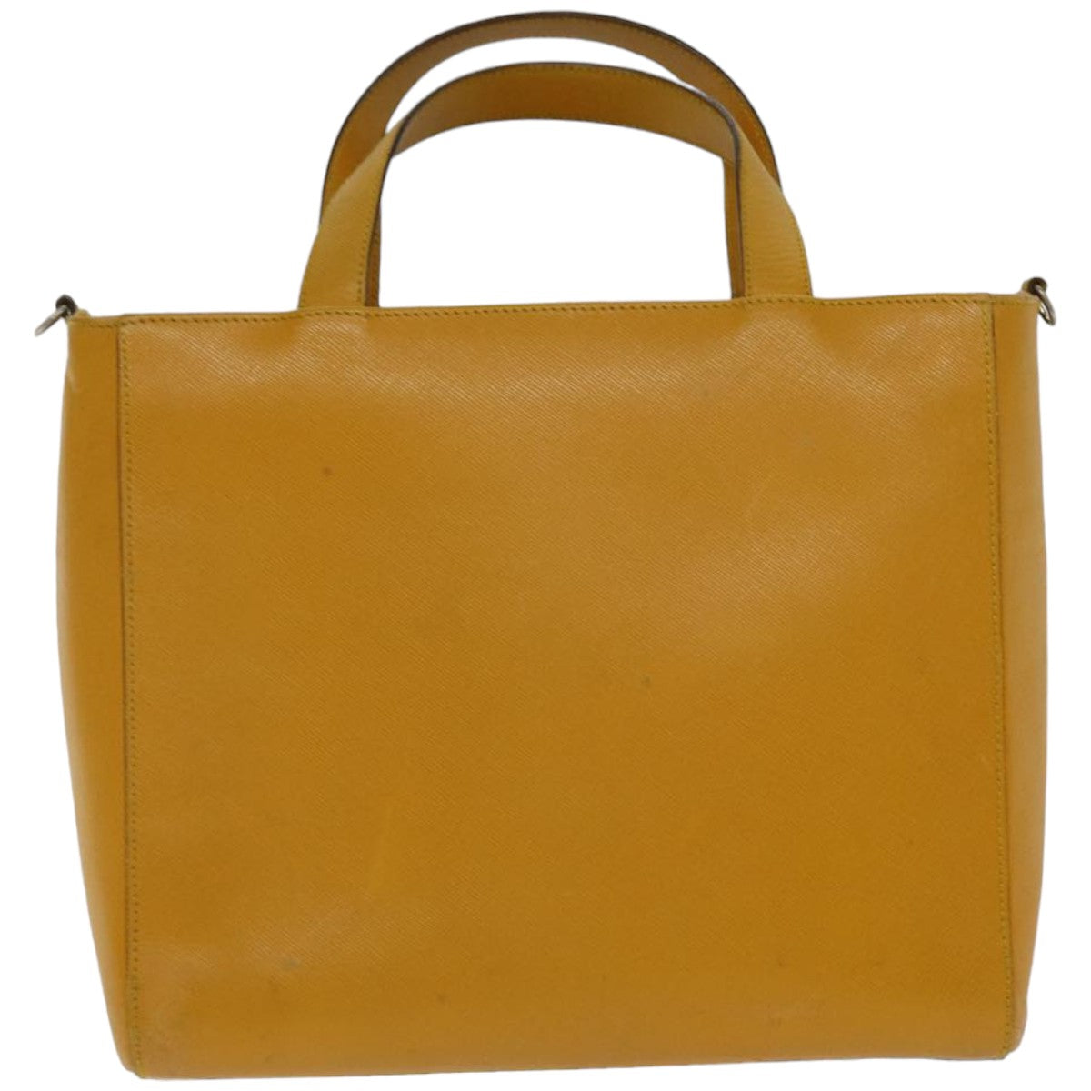 PRADA Hand Bag Safiano leather 2way Orange Auth 76420