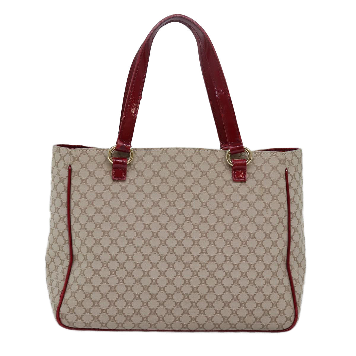 Luxury CELINE Macadam Canvas Hand Bag Beige 76899