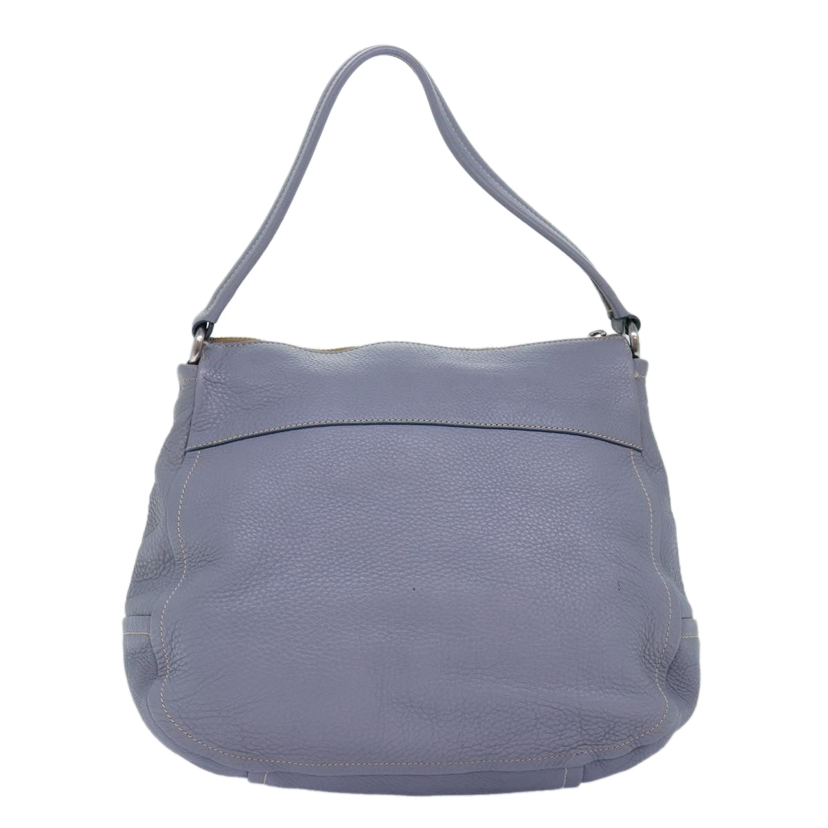 PRADA Tote Bag Leather Gray Auth 76971