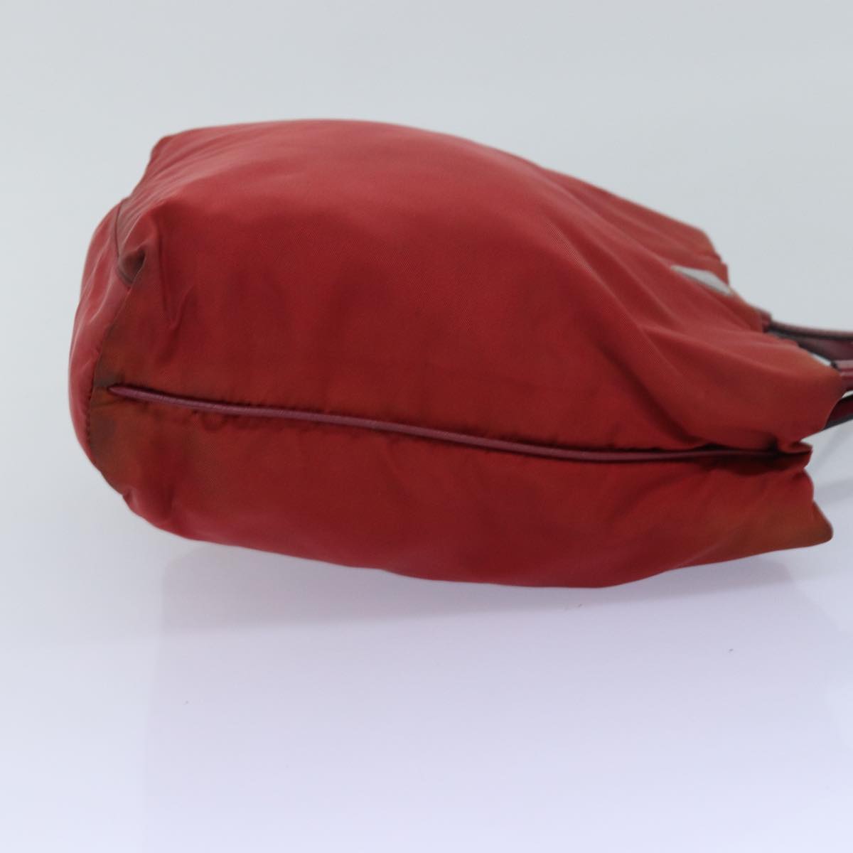 PRADA Hand Bag Nylon Red Auth 76974