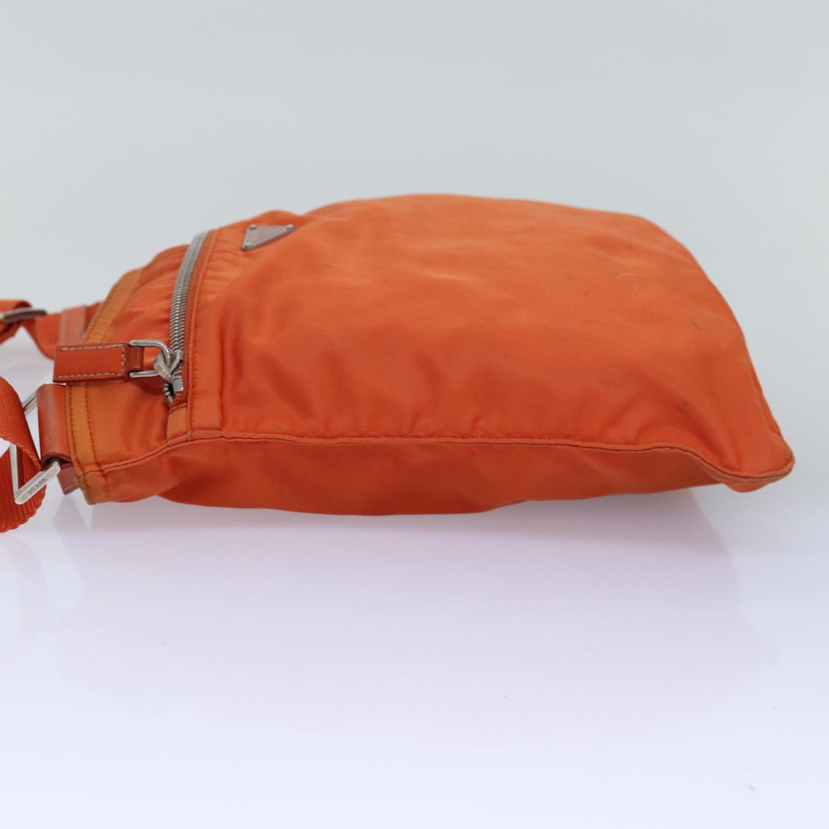 PRADA Shoulder Bag Nylon Orange Auth 77079