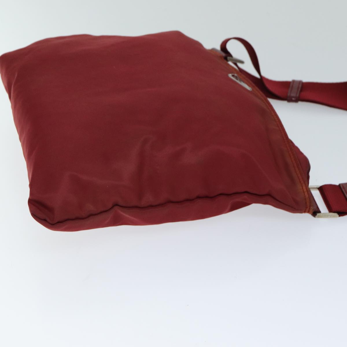 PRADA Shoulder Bag Nylon Red Auth 77080