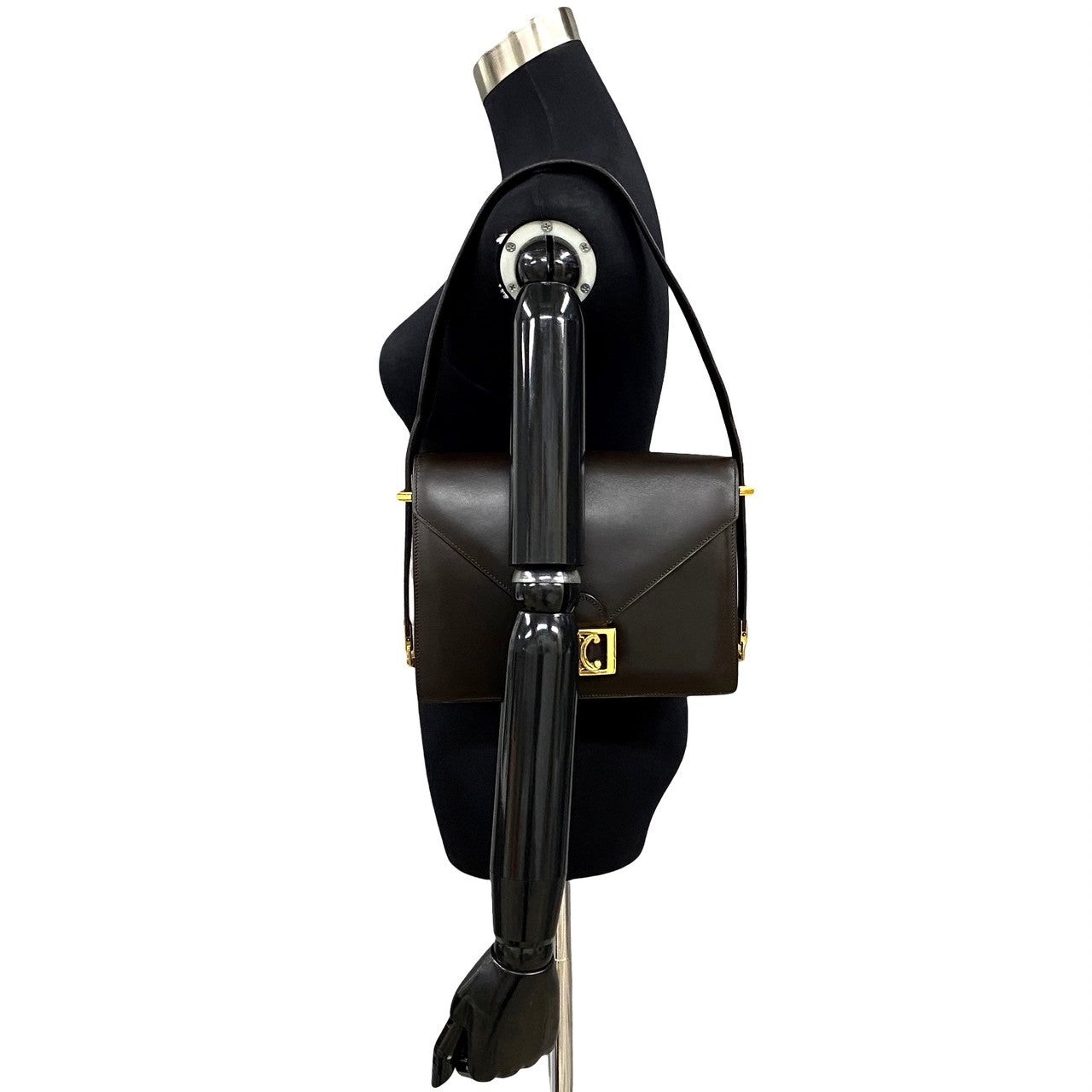 CELINE Shoulder Bag leather Brown Women