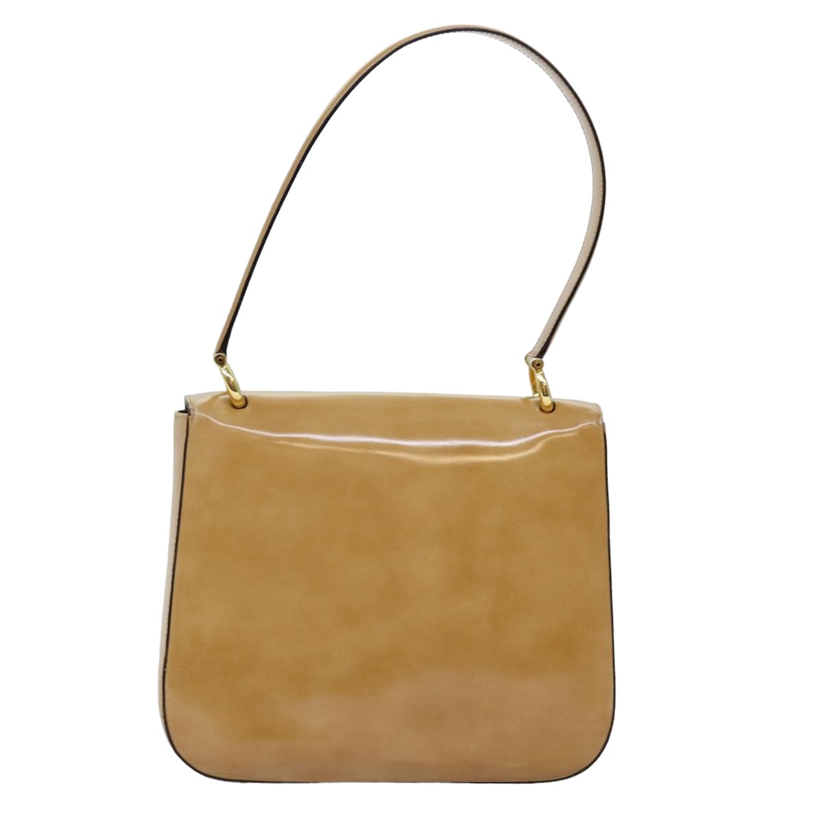 Luxury CELINE Shoulder Bag Enamel Beige 77195