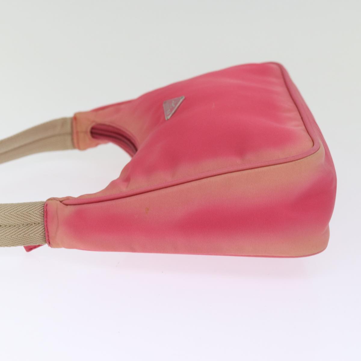 PRADA Hand Bag Nylon Pink Auth 77341