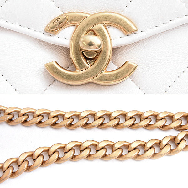 Chanel Calfskin MatelassÃ© Chain Shoulder Bag AS4195