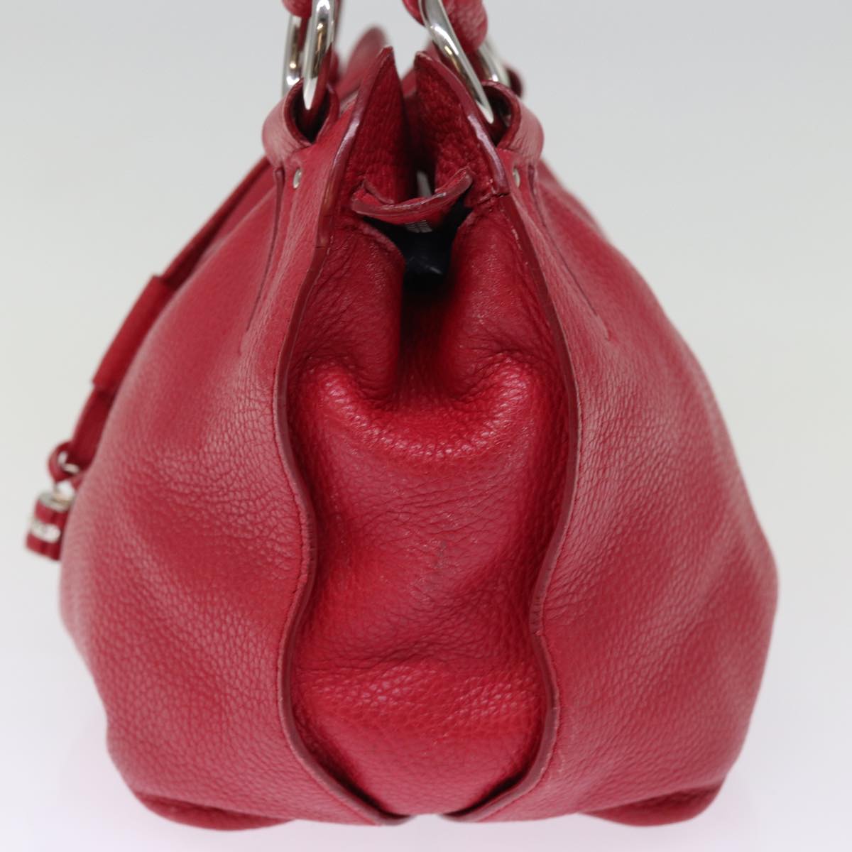 Luxury CELINE Hand Bag Leather Red 77381