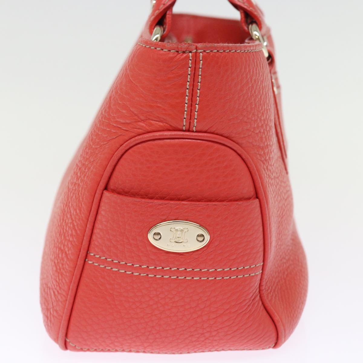 Luxury CELINE Hand Bag Leather Red 77382