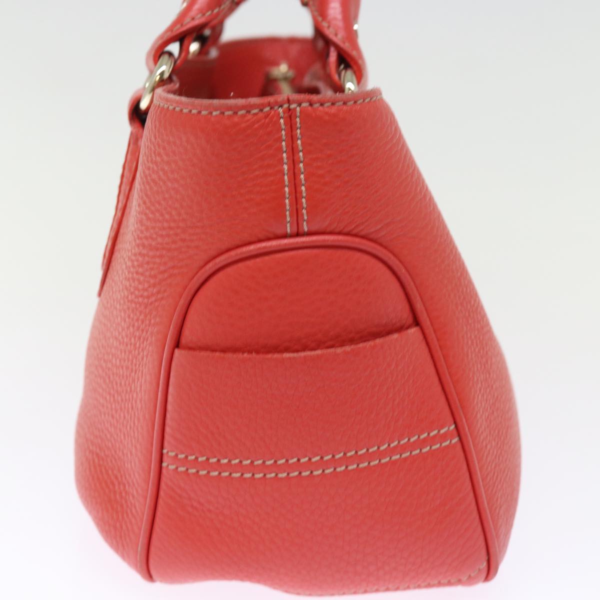 Luxury CELINE Hand Bag Leather Red 77382