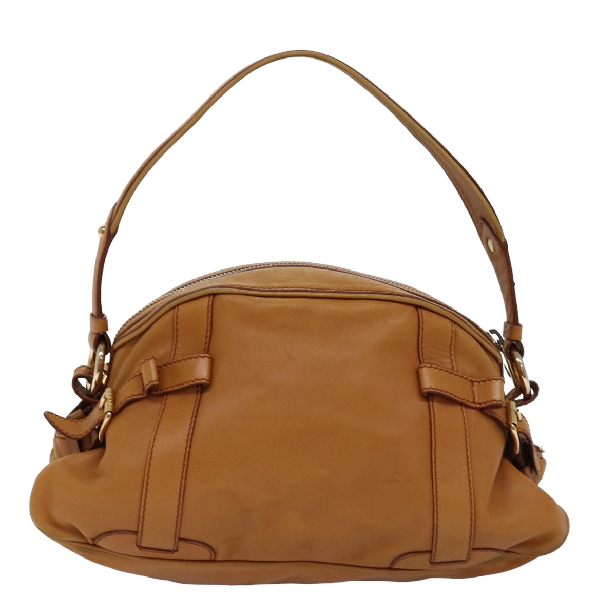 Luxury CELINE Shoulder Bag Leather Brown 77389
