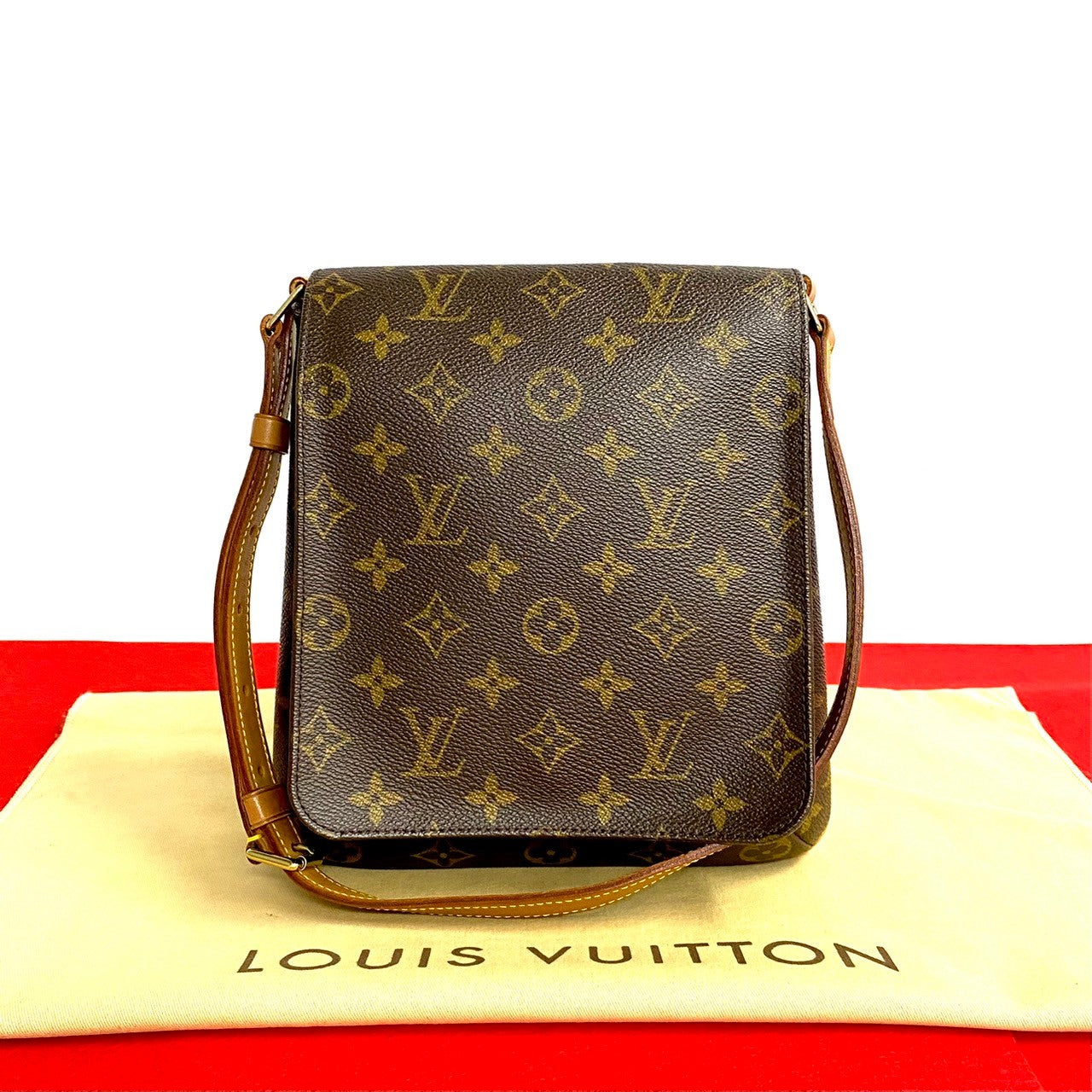 LOUIS VUITTON Shoulder Bag Leather, PVC Brown Monogram Mtte Salsa Women