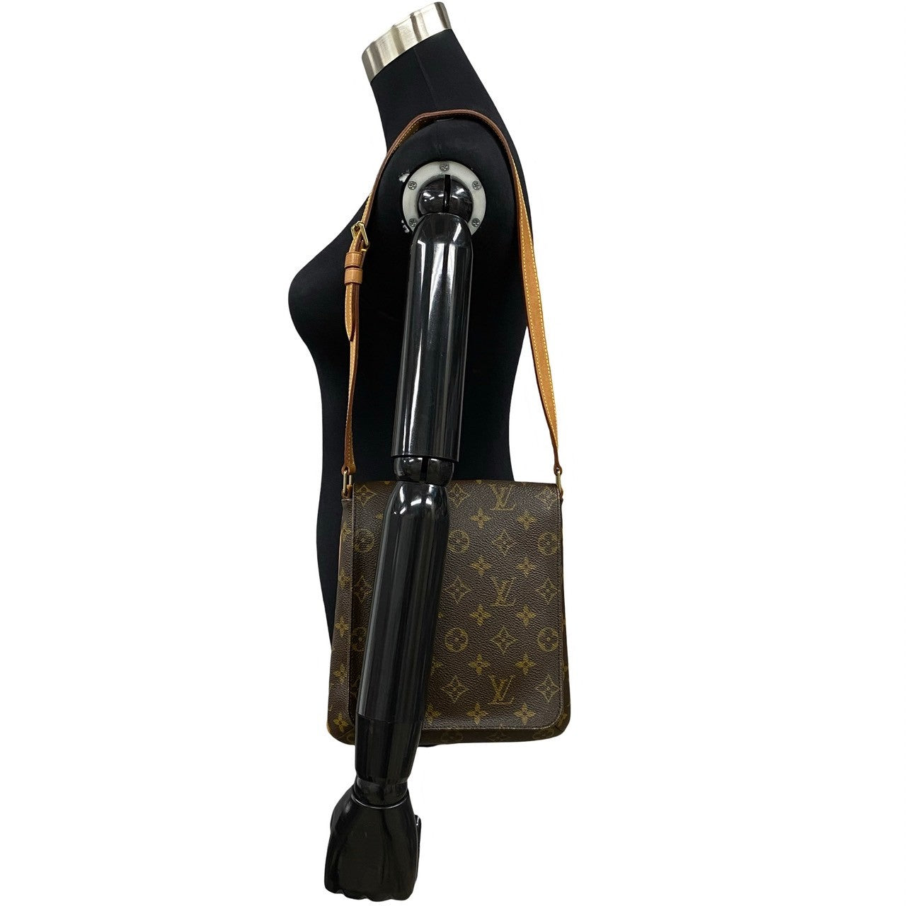 LOUIS VUITTON Shoulder Bag Leather, PVC Brown Monogram Mtte Salsa Women