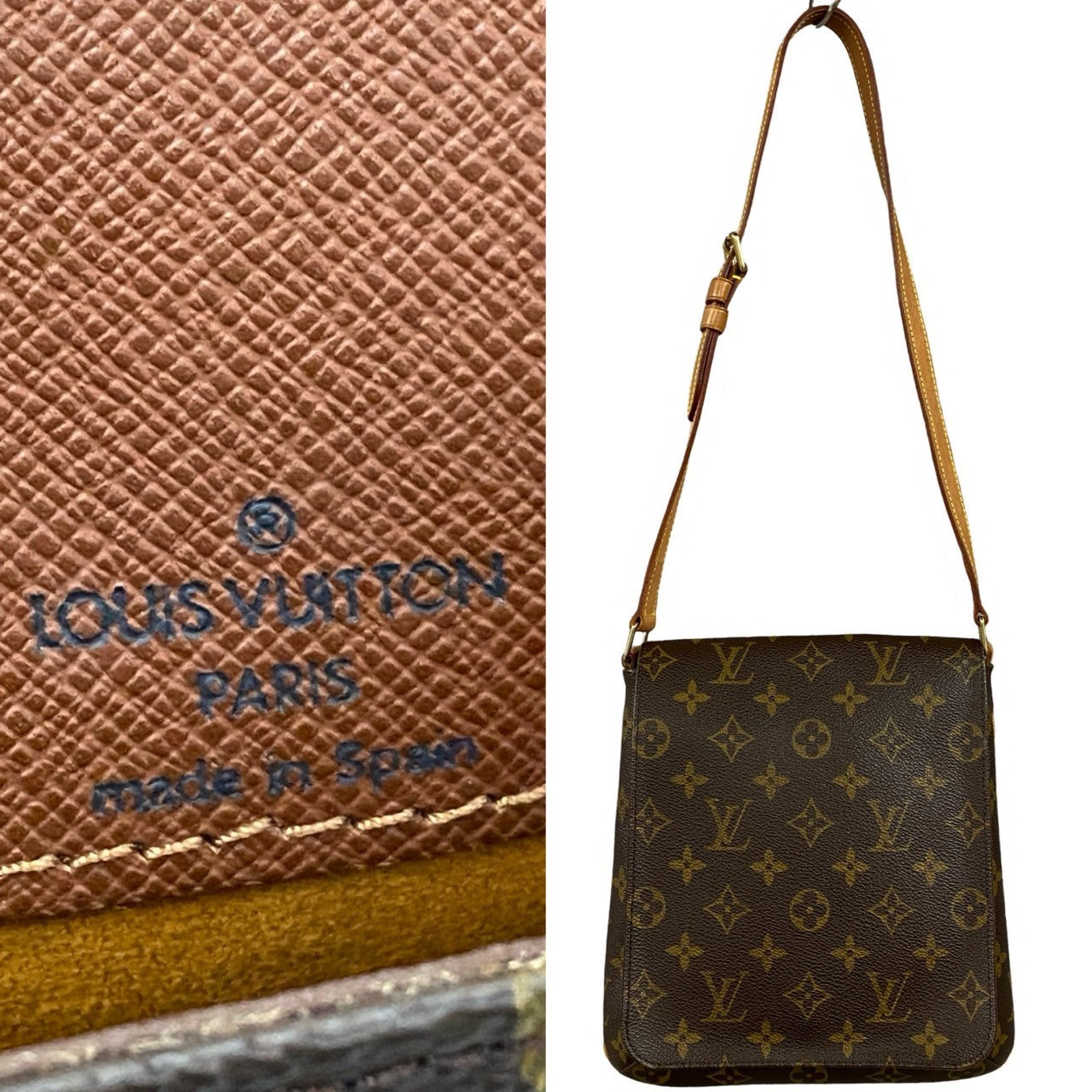 LOUIS VUITTON Shoulder Bag Leather, PVC Brown Monogram Mtte Salsa Women