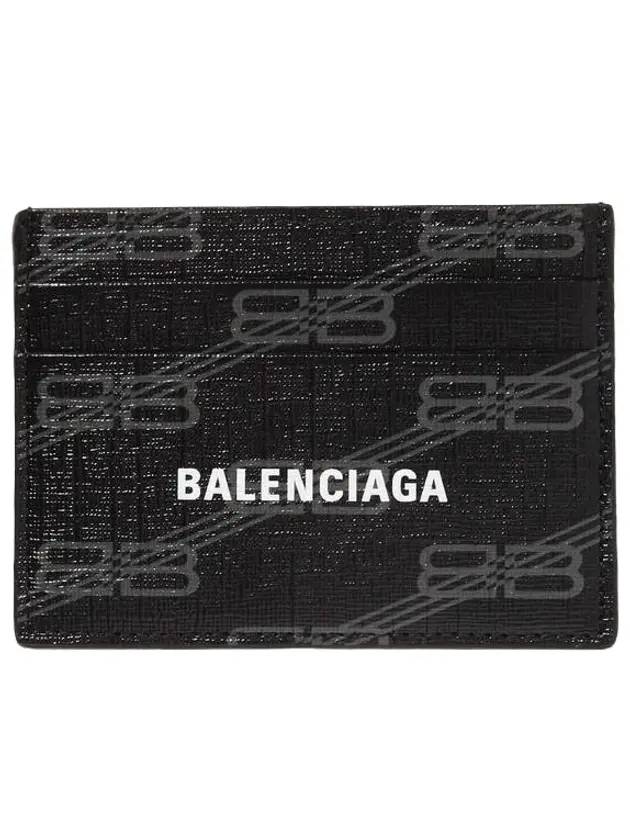 Luxury Balenciaga Trending 2025 BB Monogram Card Wallet Black