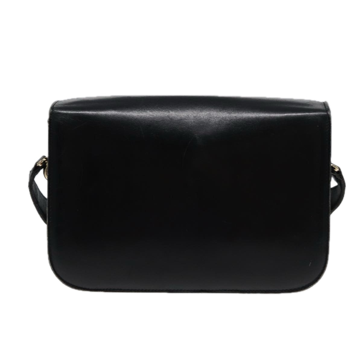 Luxury CELINE Shoulder Bag Leather Black 77808