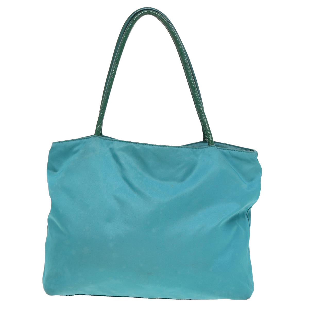 PRADA Shoulder Bag Nylon Turquoise Blue Auth 77836