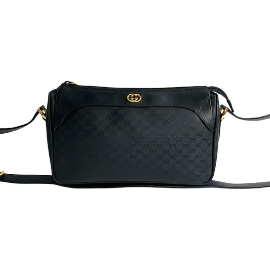 GUCCI Shoulder Bag leather black