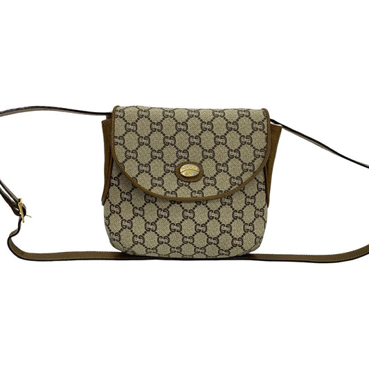 GUCCI Shoulder Bag leather Brown