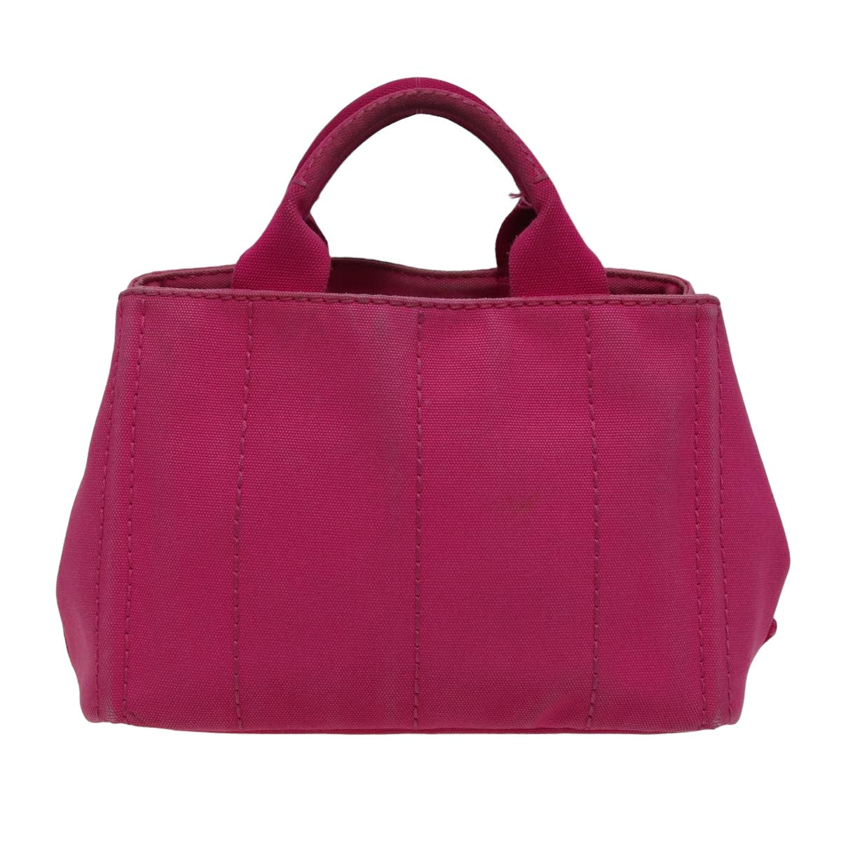 PRADA Canapa PM Hand Bag Canvas Pink Auth 78227