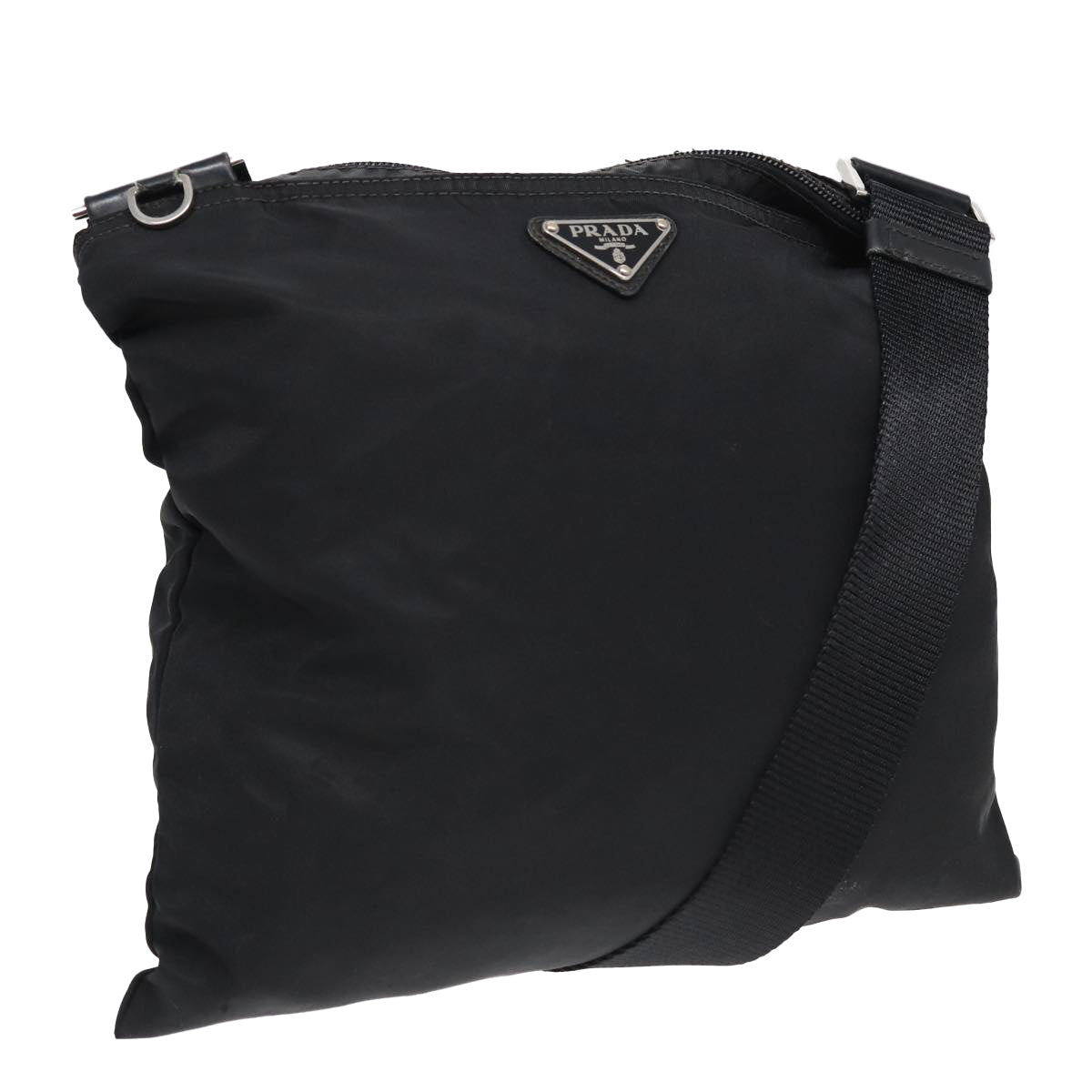 PRADA Shoulder Bag Nylon Black Auth
