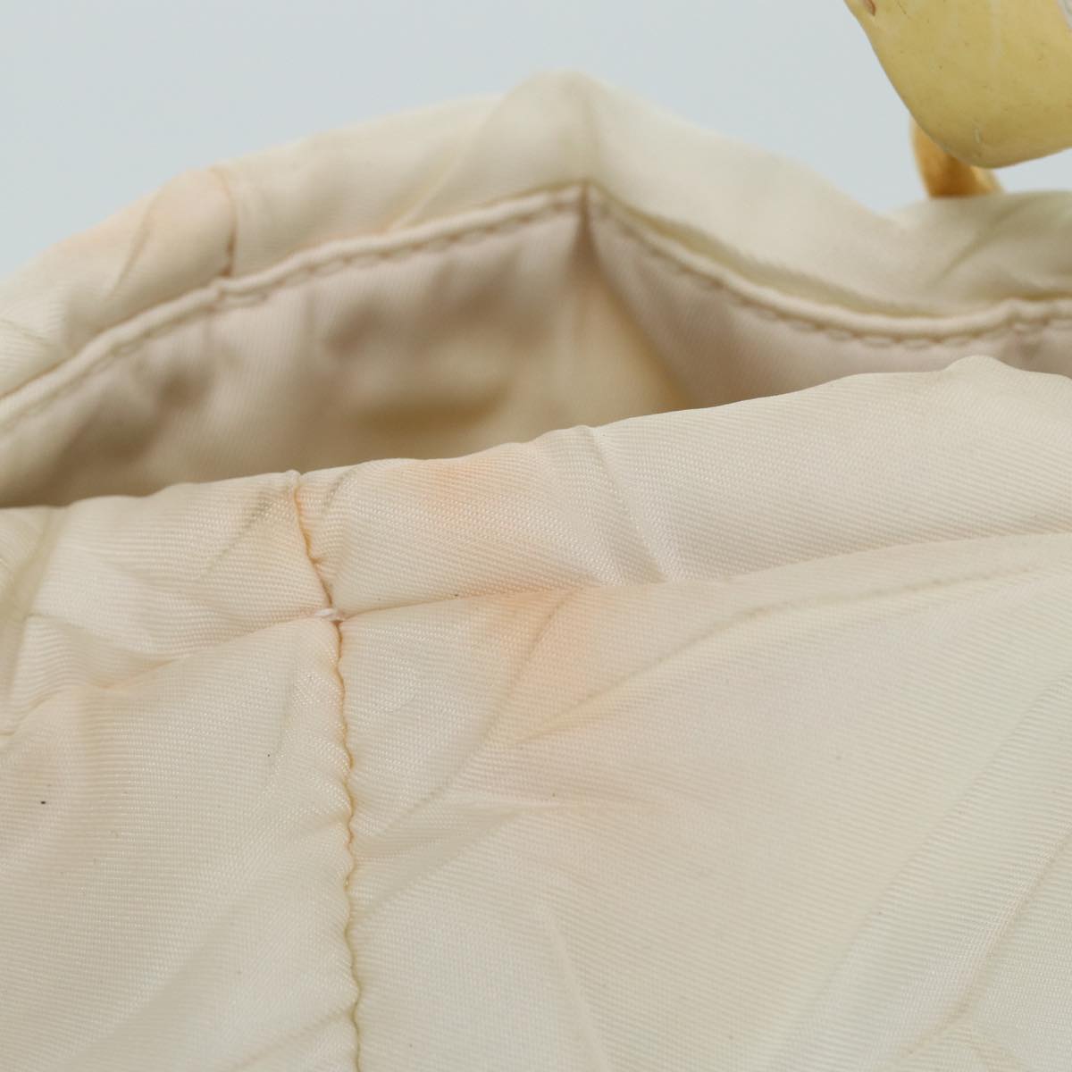 PRADA Shoulder Bag Nylon White Auth