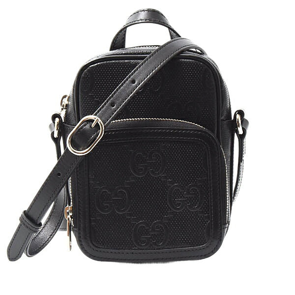 Gucci GG Embossed Leather Shoulder Bag