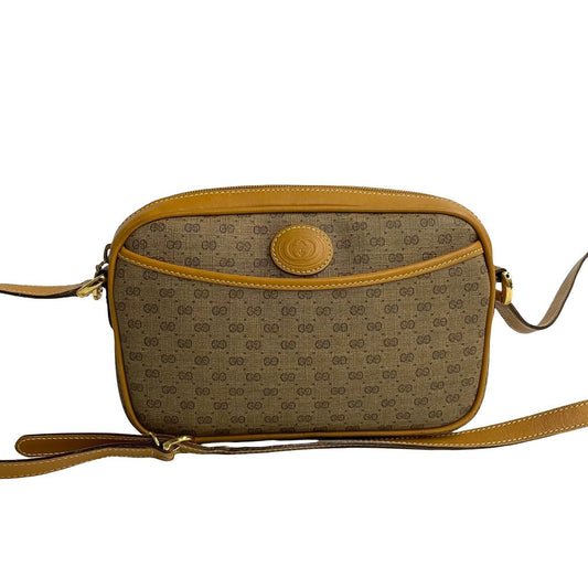 GUCCI Shoulder Bag leather Brown