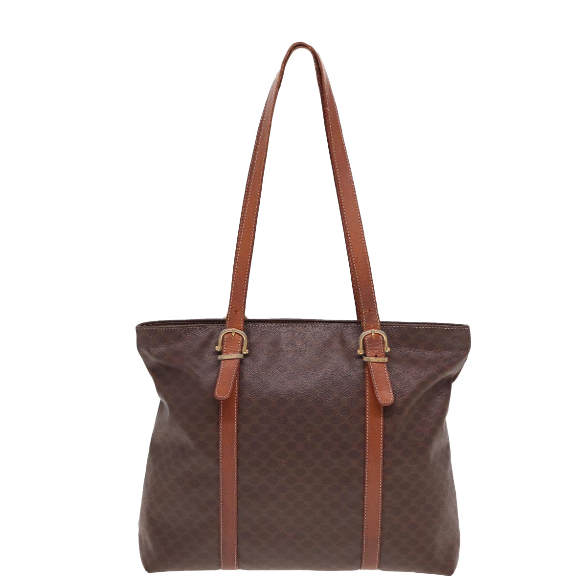 Luxury CELINE Macadam Canvas Tote Bag PVC Brown 78833