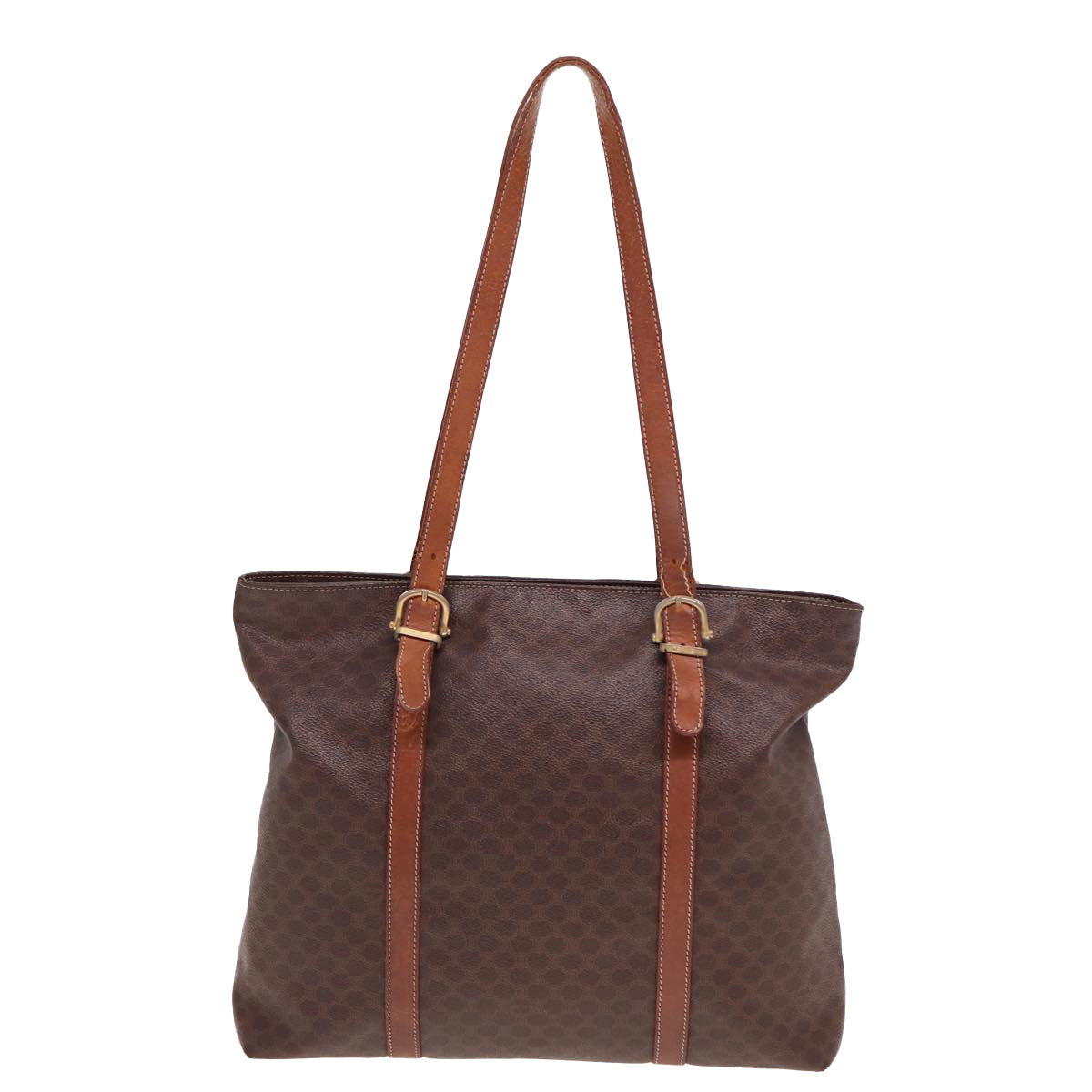 Luxury CELINE Macadam Canvas Tote Bag PVC Brown 78833