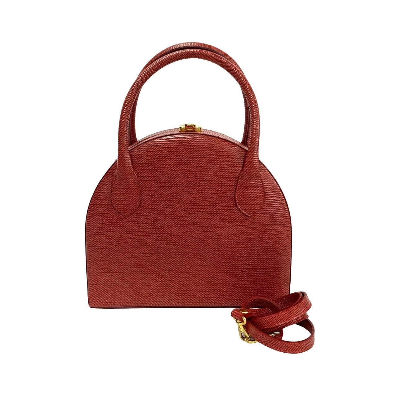 FENDI Shoulder Bag leather Red 2way Women