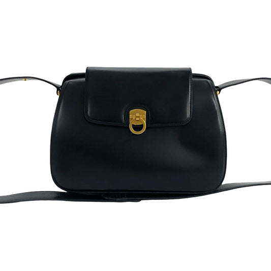 GUCCI Shoulder Bag Calfskin Navy