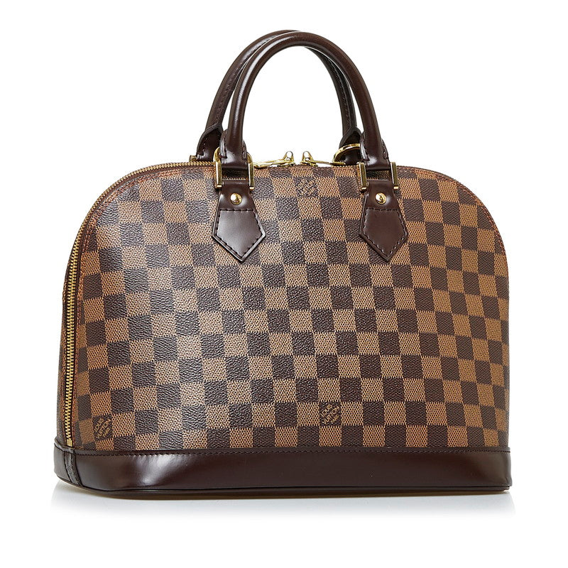 Louis Vuitton Alma Handbag N53151 Brown PVC Leather Louis Vuitton