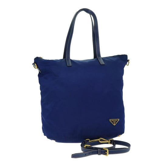 PRADA Tote Bag Nylon 2way Blue Auth