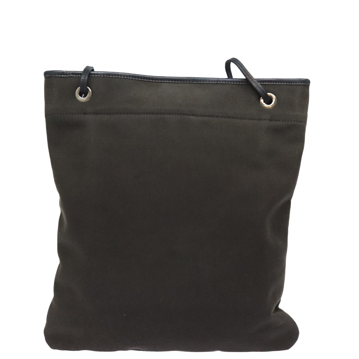 PRADA Shoulder Bag Canvas Brown Auth 79327