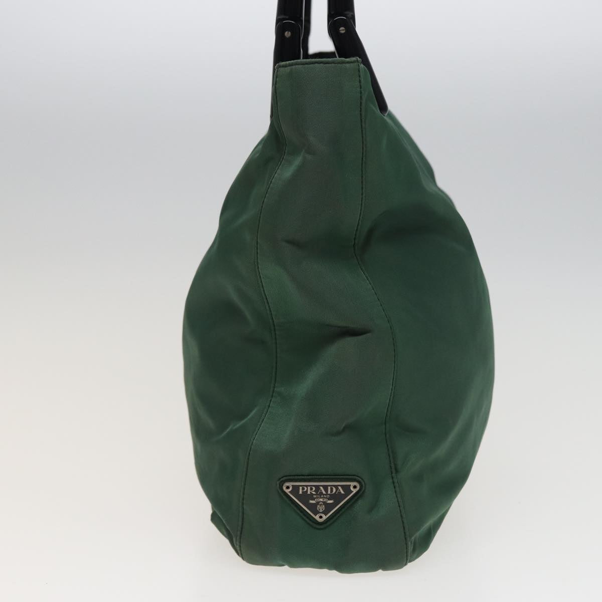 PRADA Hand Bag Nylon Green Auth
